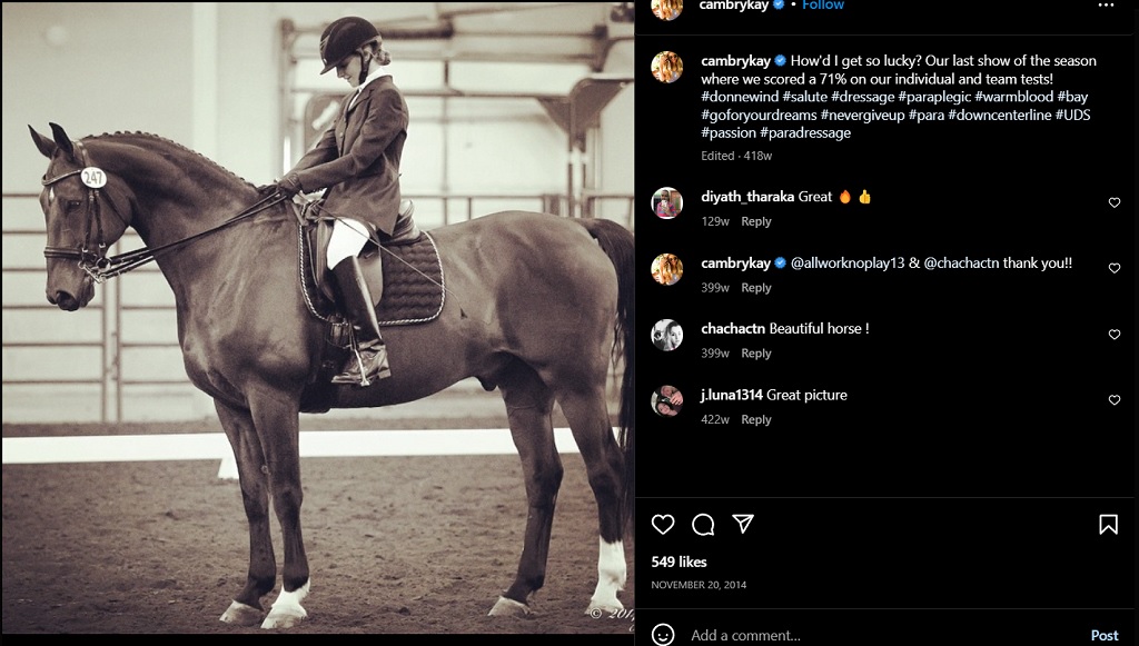 The photo of Cambry when she was a child, and had no injuries.