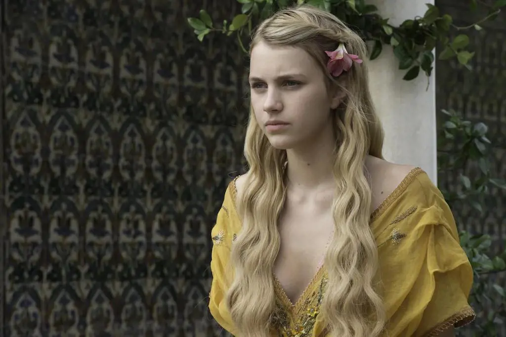 Nell Tiger Free as Myrcella Baratheon in seasons five and six of Game of Thrones