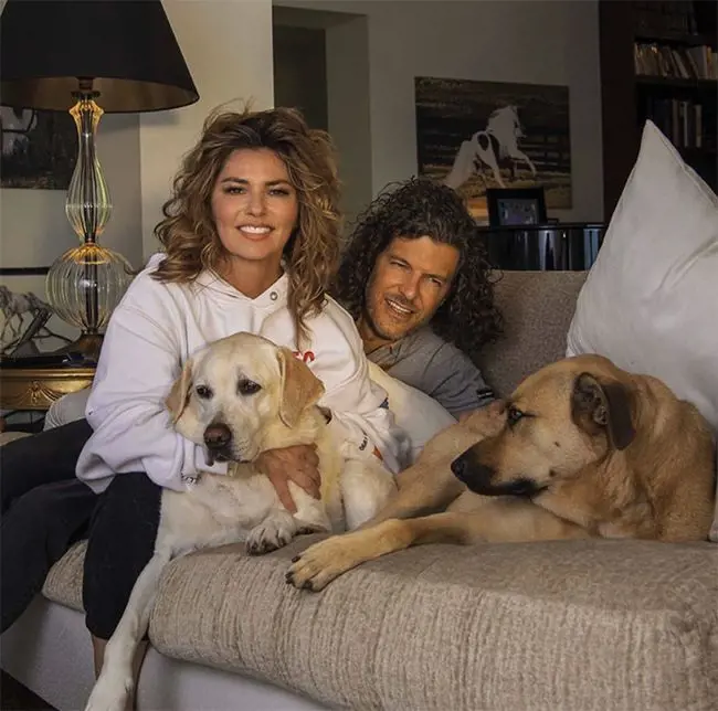 Mutt Lange ex-wife Shania Twain pictured with her new partner 