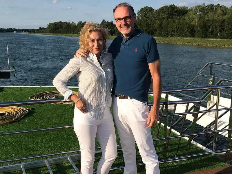 Michael Bonacini with his wife, Valerie Bonacini at Emerald Waterways in 2018 