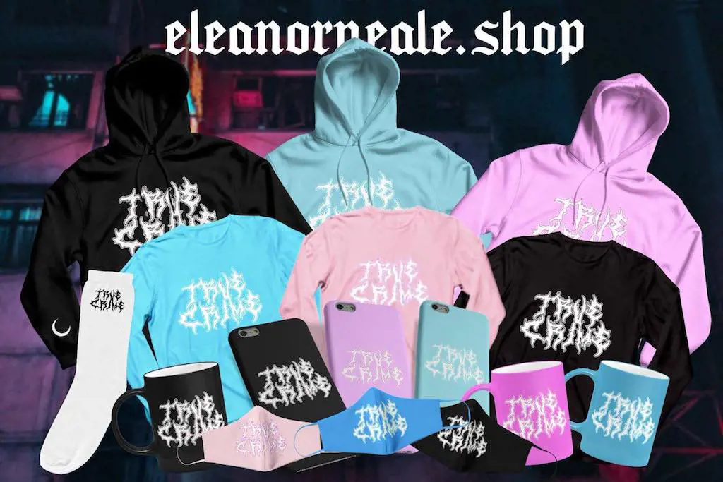 Eleanor Neale also sells a lot of merchandise, mainly hoodies like these ones