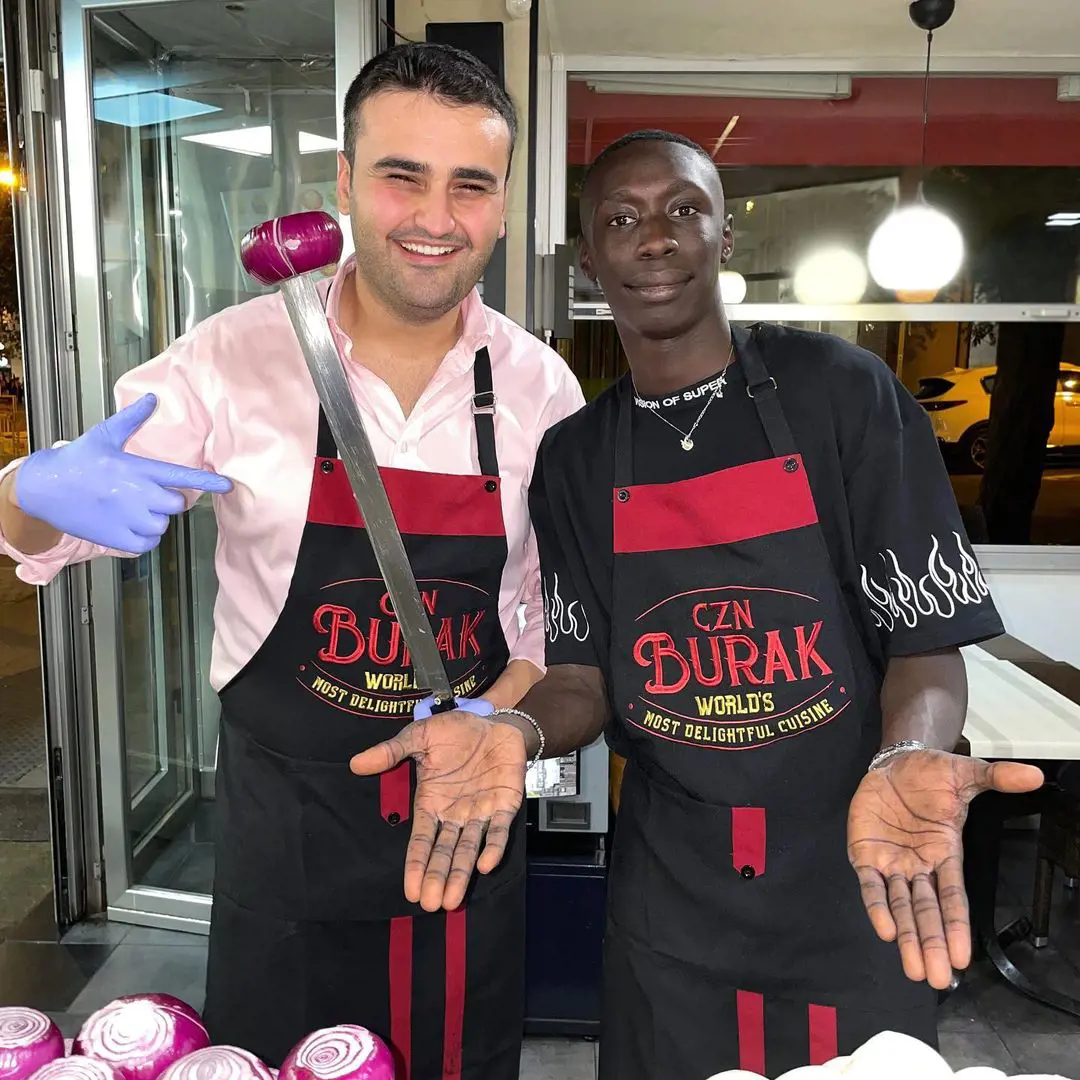 Two of the most followed person on TikTok, Burak (left) and Khaby(right), cooking together.